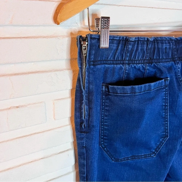 Free People Blue Denim High Waist Stretch Bell Bottoms, Women’s Size 30 - Picture 7 of 10